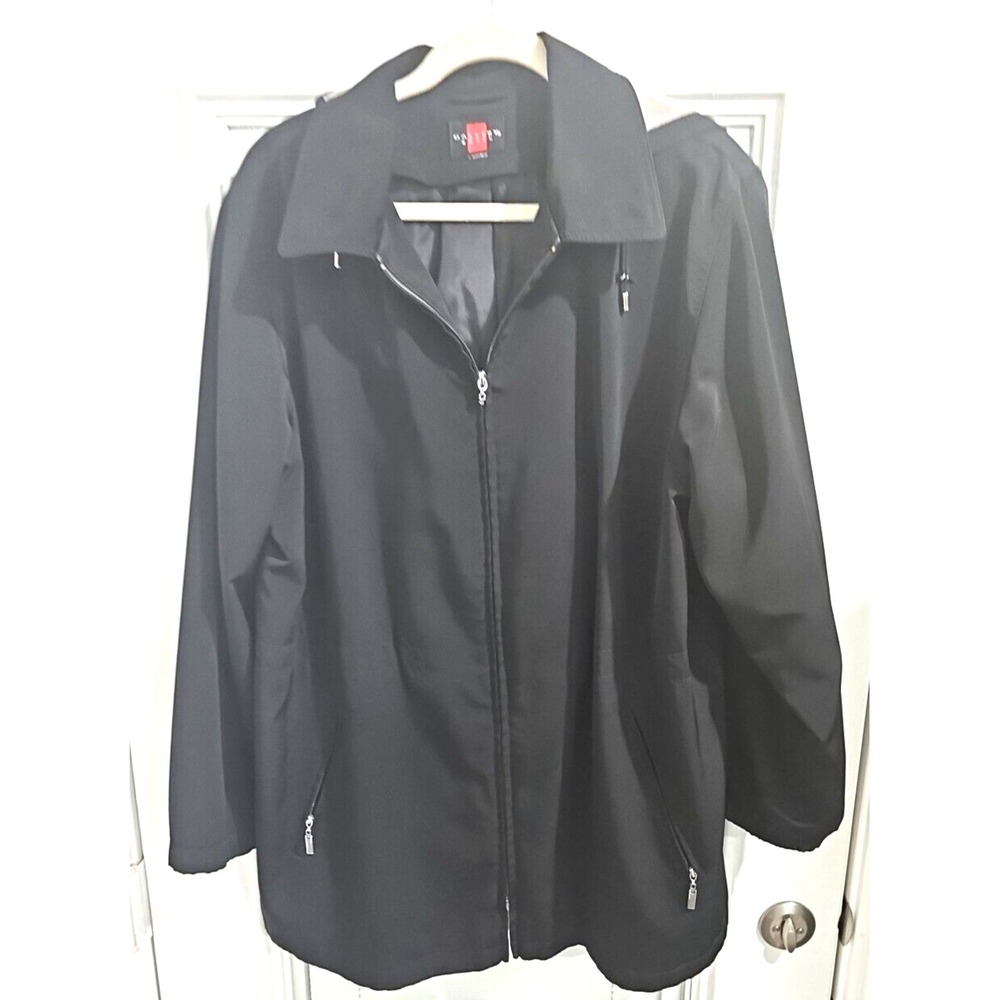 Gallery Jacket Color Black Womens Size 16w With Hoddy